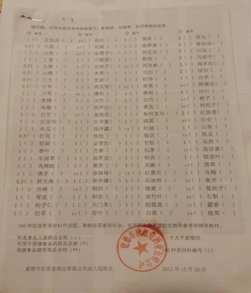 决策中国，非一种世恩保健酒及加工方法 （发明专利技术）莫属!
